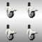 Service Caster 3 Inch 316SS Thermoplastic Rubber Swivel 1-1/2 Inch Stem Caster Set Lock Brake SCC-SS316TTLEX20S314-TPRB-112-4 - alternate 3